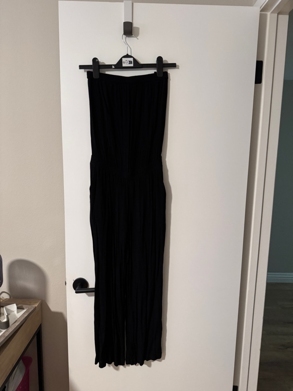 Sunday Best Black Strapless Cropped Jumpsuit